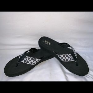 Coach flip flops! Size 8!